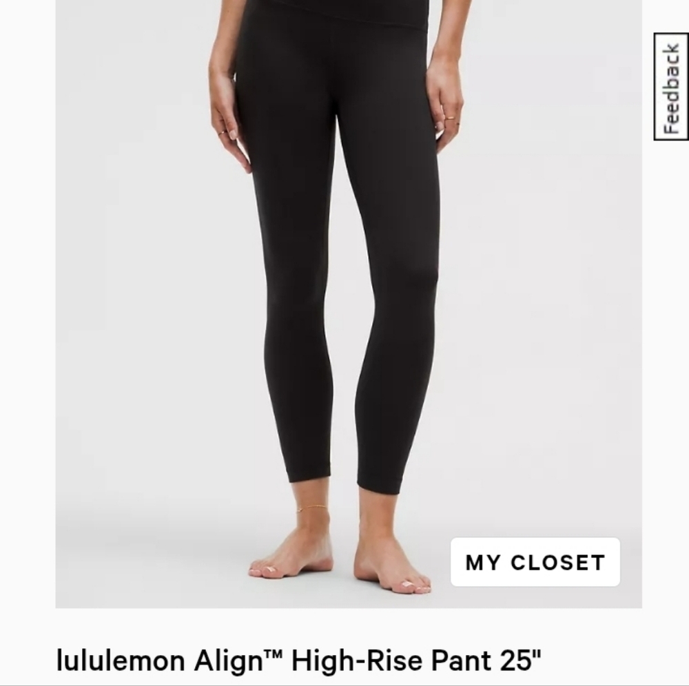 Lululemon Align Black Leggings. Size 8 Great Condition!!! 25" Inseam - Picture 12 of 12